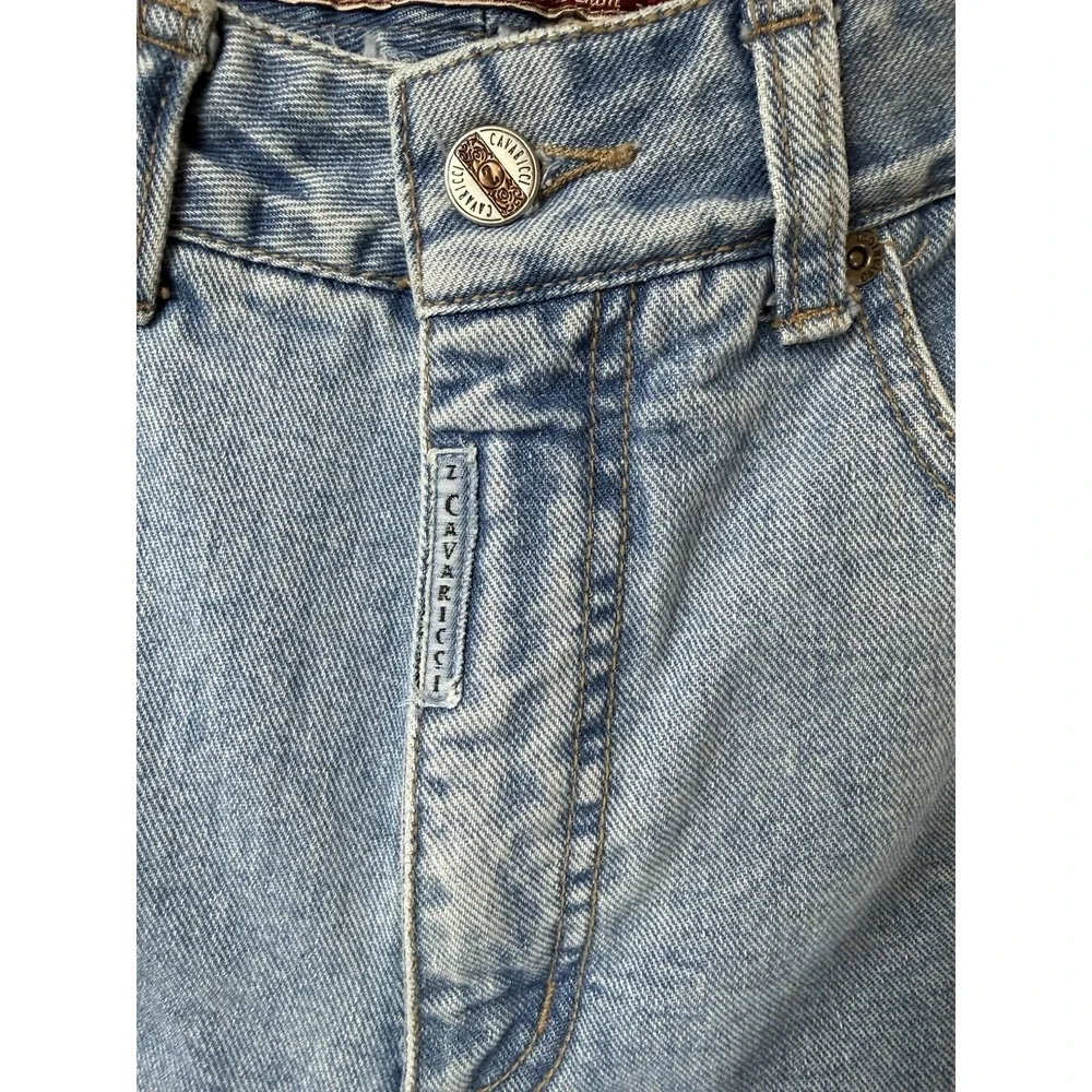 Vintage 80s Zcavaricci High Rise Embroidered Long Length Womens Jeans Size 32/11
